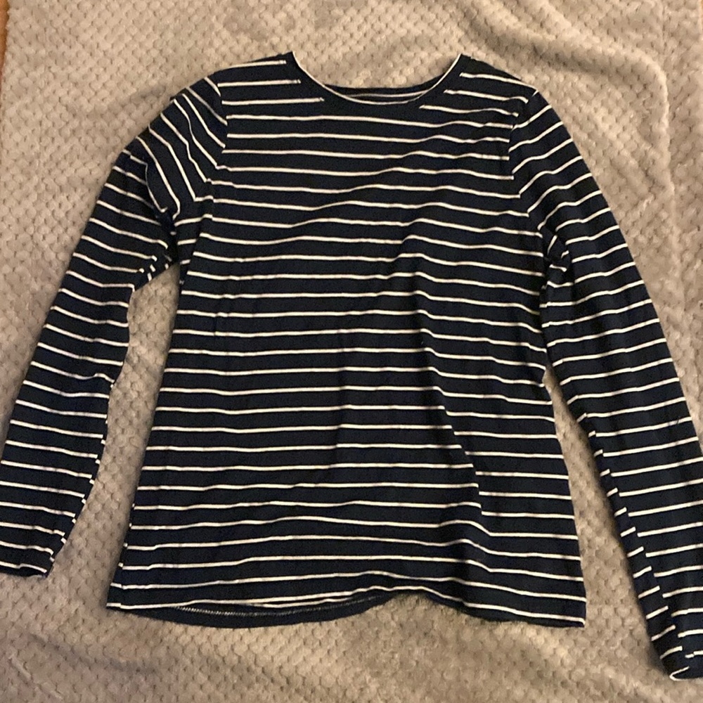 A long sleeve striped shirt